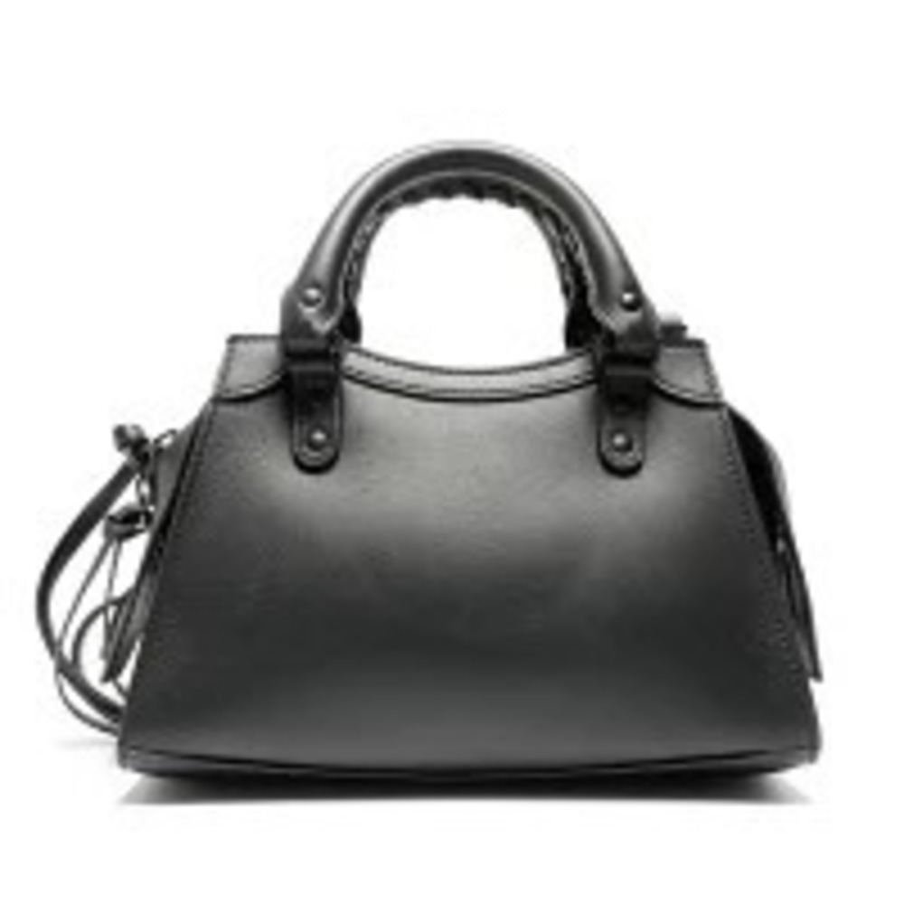 Bottega Veneta Neo City Leather Handbag Black